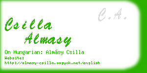 csilla almasy business card