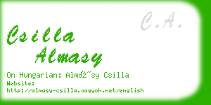 csilla almasy business card